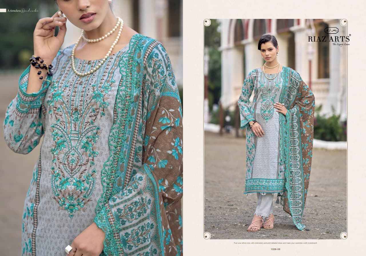 BIN SAEED NAWAZISH VOLUME.2 By RIAZ ARTS 1001 TO 1006 Series Beautiful Festive Suits Stylish Fancy Colorful Casual Wear & Ethnic Wear Cotton Cambric Lawn Print Dresses At Wholesale Price